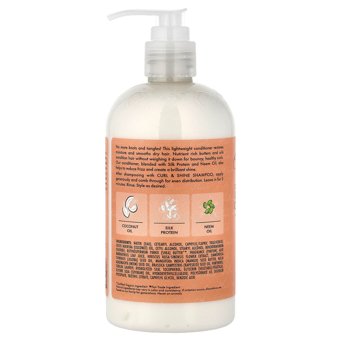 SheaMoisture, Curl & Shine Conditioner, Coconut & Hibiscus, 13 fl oz (384 ml)