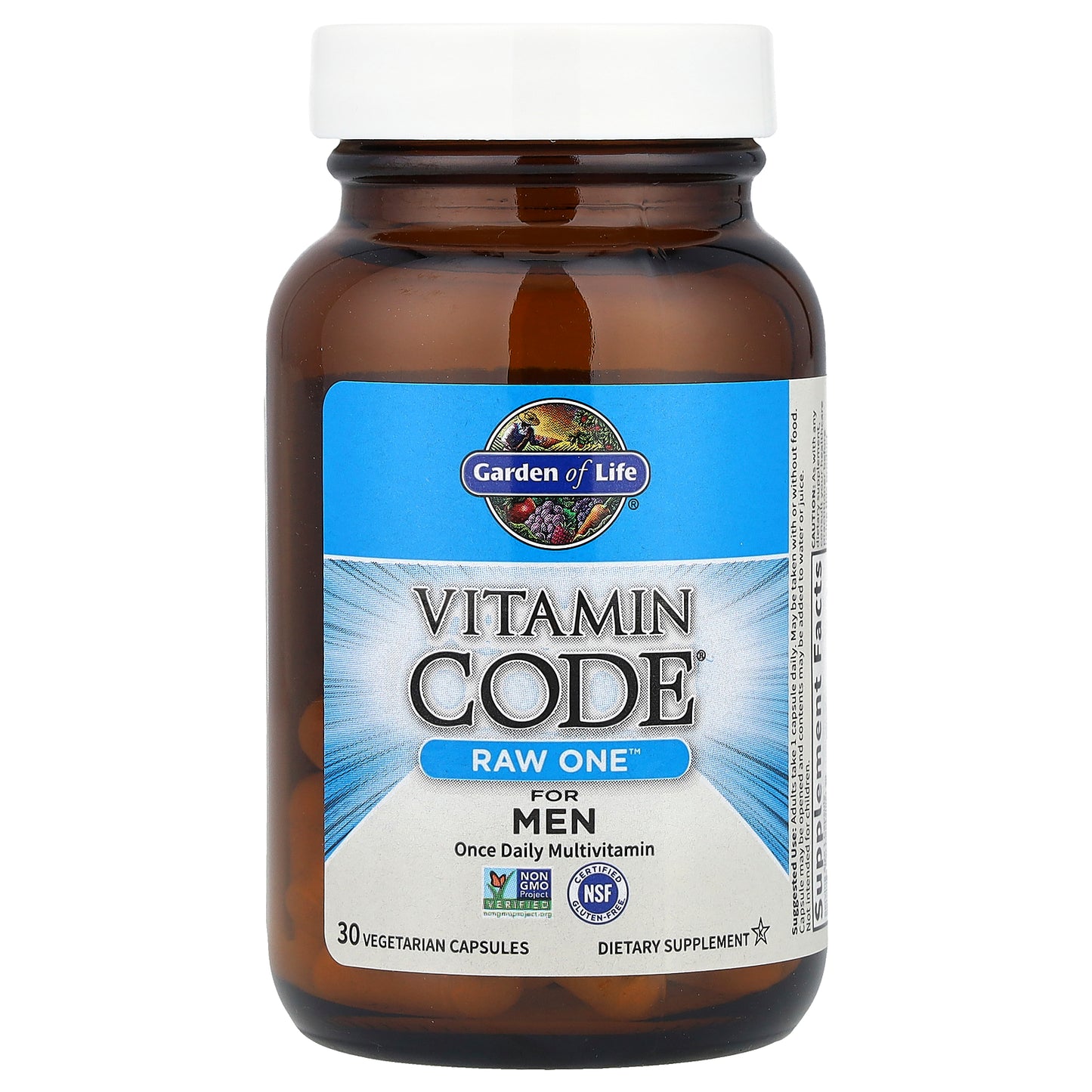 Garden of Life, Vitamin Code®, RAW One™, Once Daily Multivitamin For Men , 30 Vegetarian Capsules