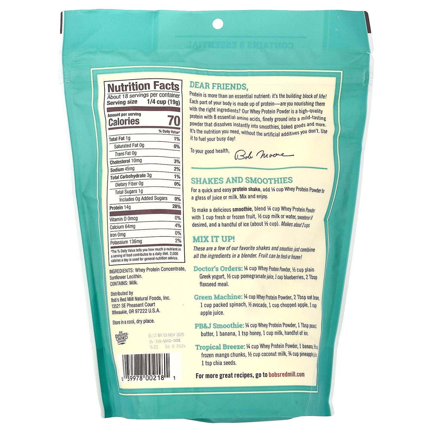 Bob's Red Mill, Whey Protein Powder, 12 oz (340 g)