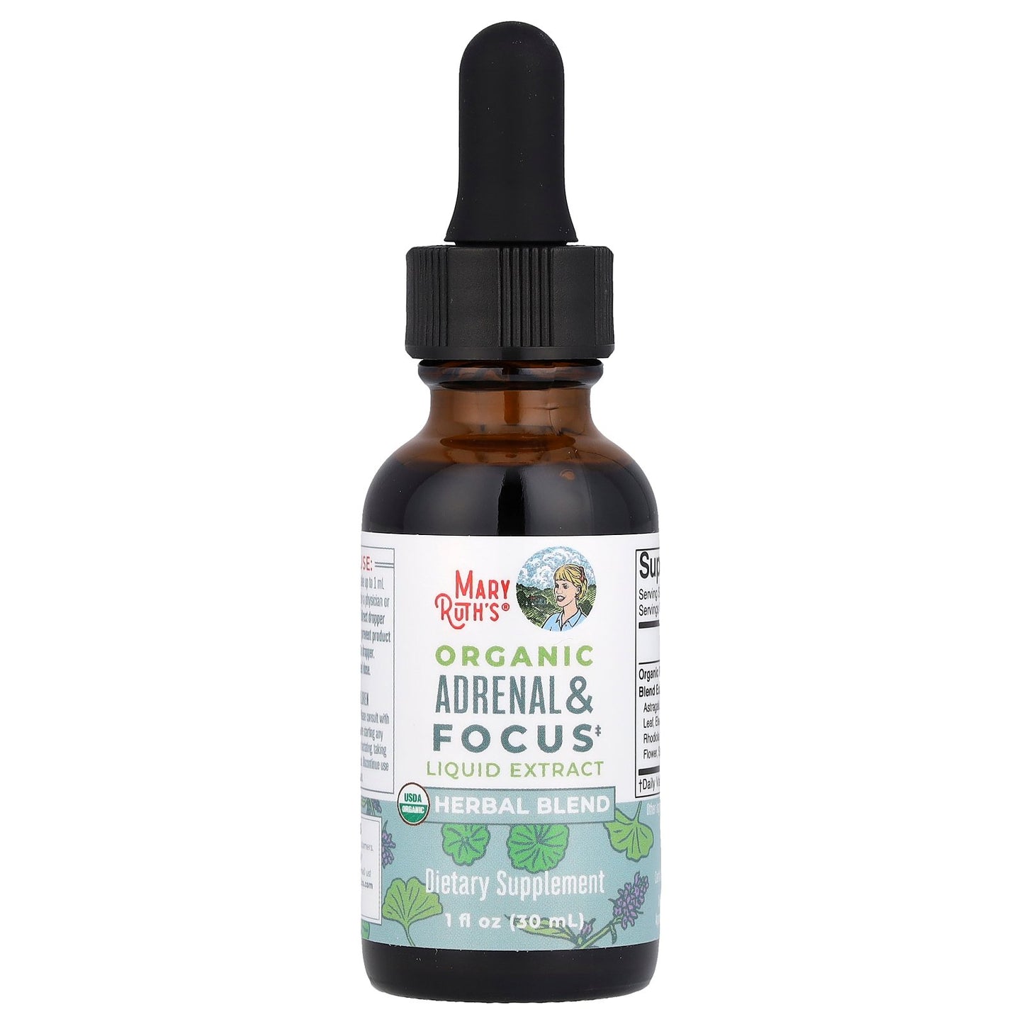 MaryRuth's, Organic, Adrenal & Focus Liquid Extract, Alcohol Free , 1 fl oz (30 ml)
