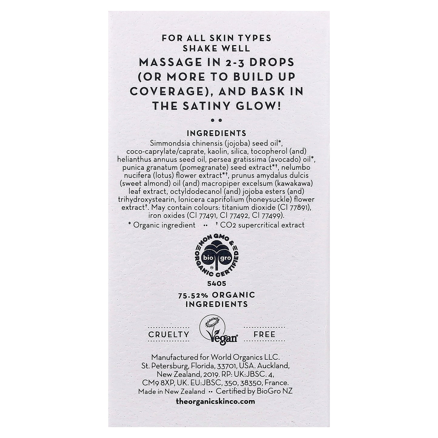 The Organic Skin Co., The Only Glow, Tinted Face Oil, Deep, 1 fl oz (30 ml)