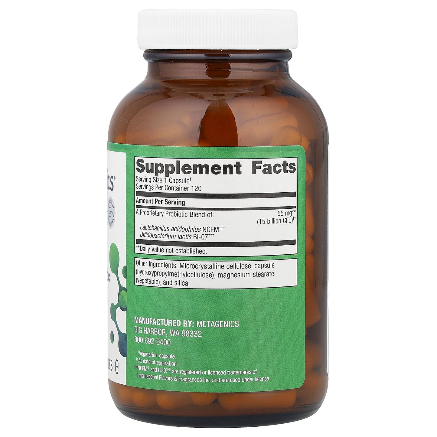 Metagenics, UltraFlora® Balance Probiotic, 55 mg (15 Billion CFU), 120 Capsules