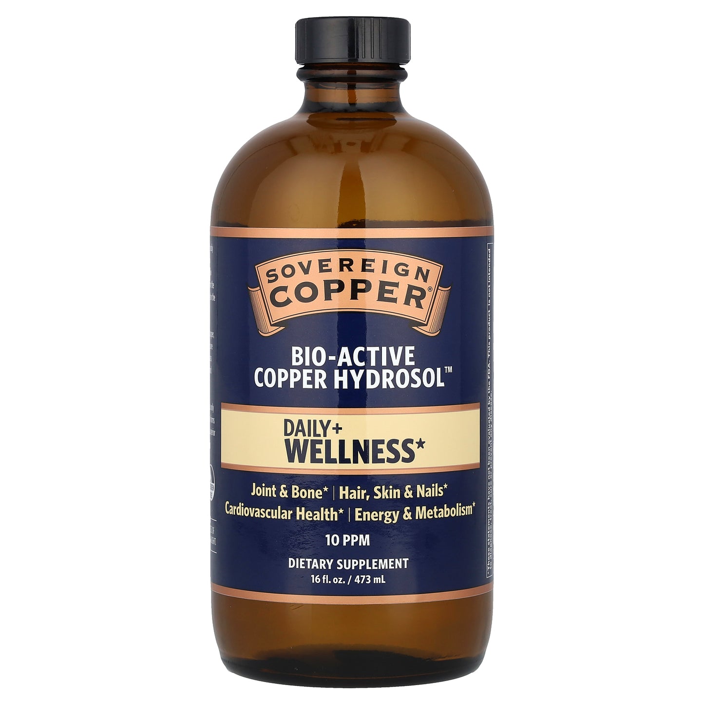 Sovereign Silver, Bio-Active Copper Hydrosol™, 10 PPM, 16 fl oz (473 ml)