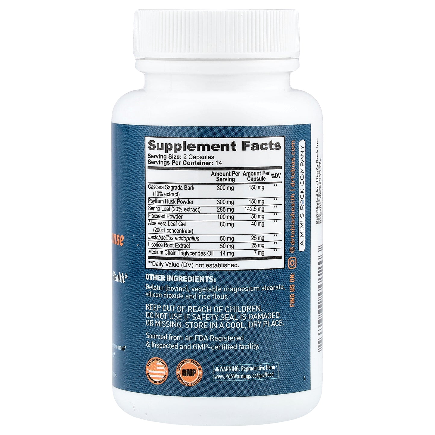 Dr. Tobias, Colon 14 Day Cleanse, 28 Capsules