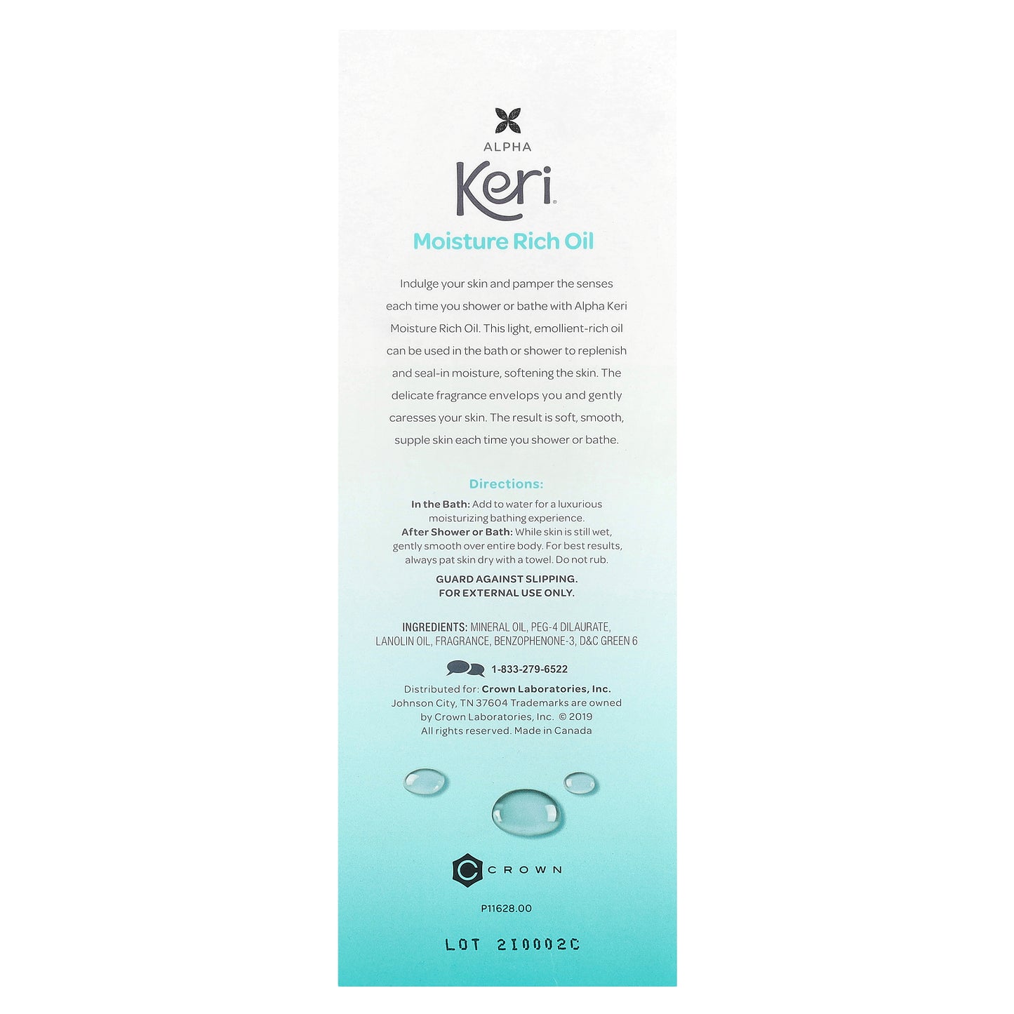 Keri, Moisture Rich Oil, Shower & Bath, 8 fl oz (237 ml)