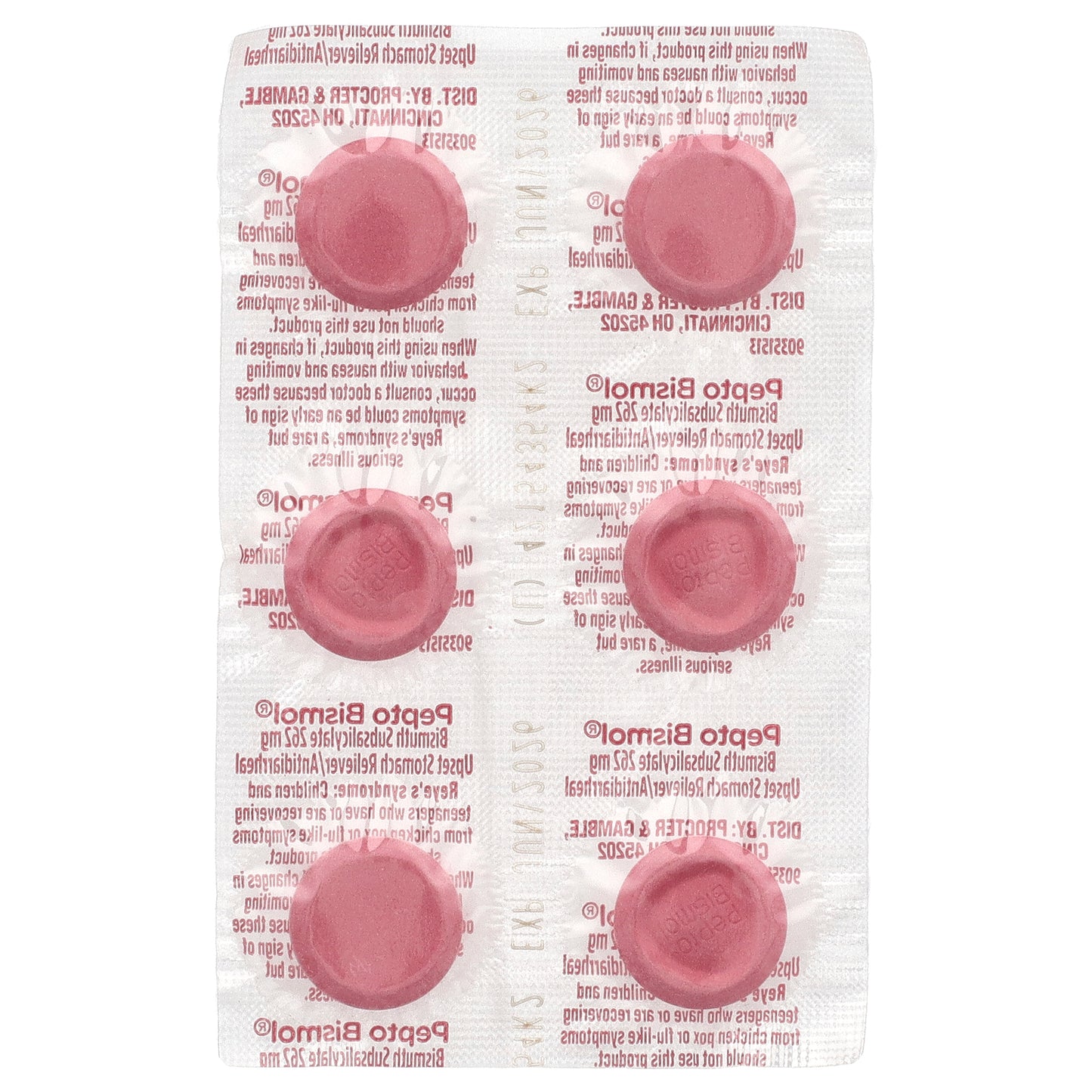 Pepto Bismol, Chewables, Cherry, 30 Chewable Tablets (131 mg per Tablet)