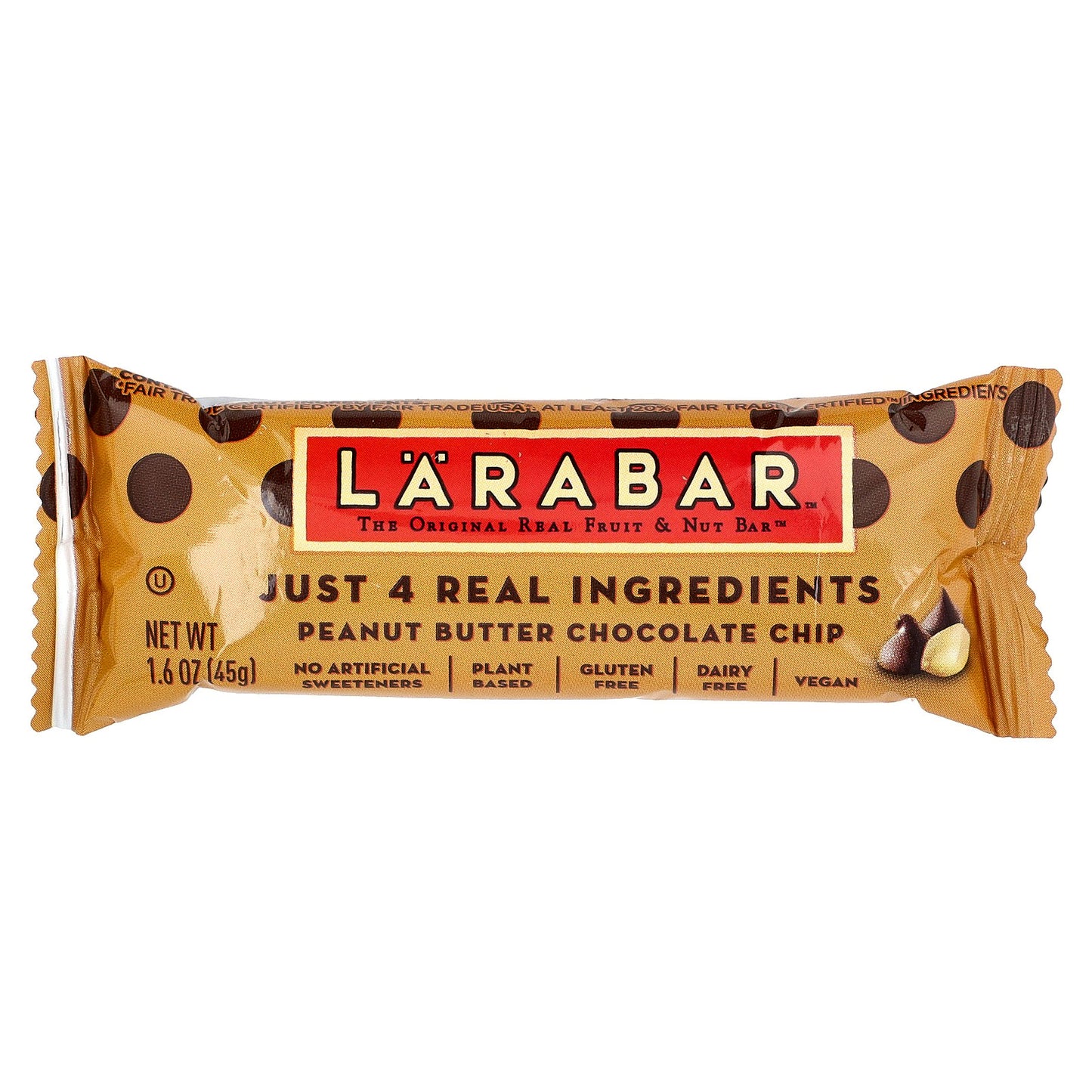 Larabar, Real Fruit & Nut Bar™, Peanut Butter Chocolate Chip, 6 Bars, 1.6 oz (45 g) Each