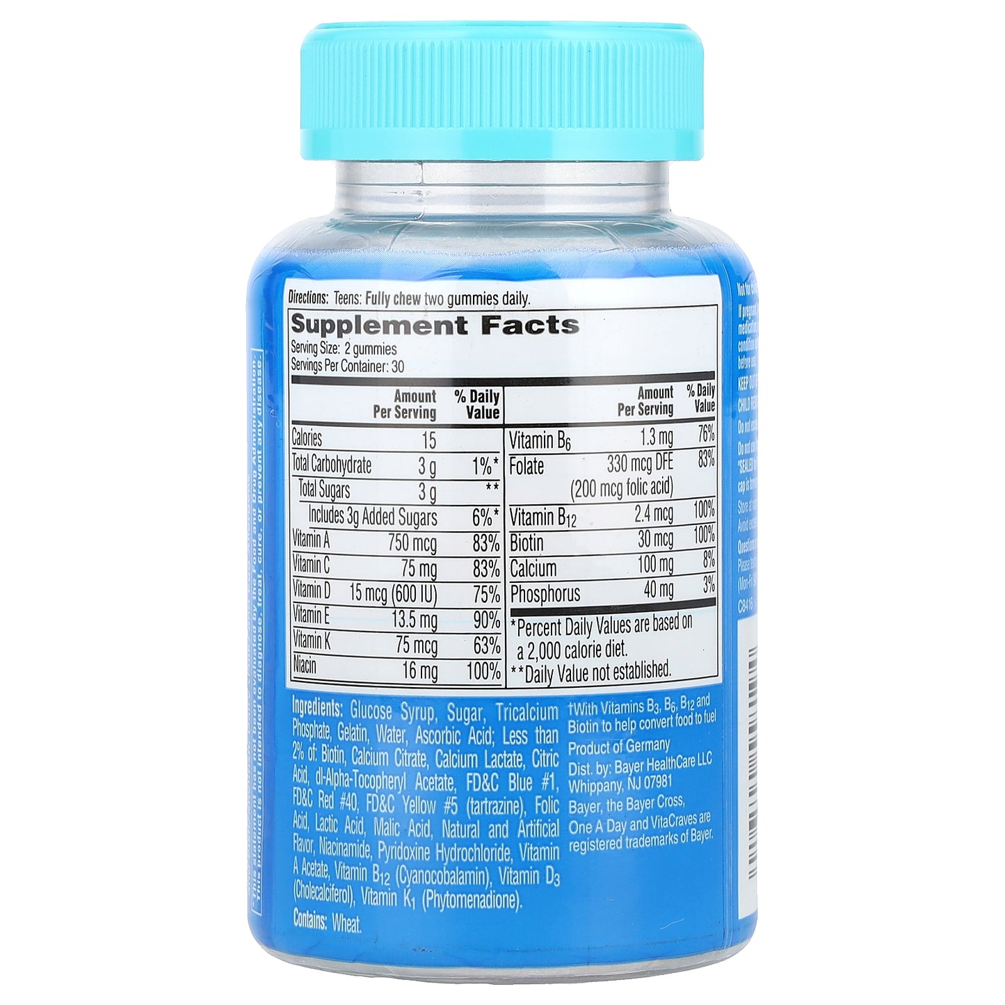 One-A-Day, For Him, VitaCraves®, Teen Multivitamin, 60 Gummies