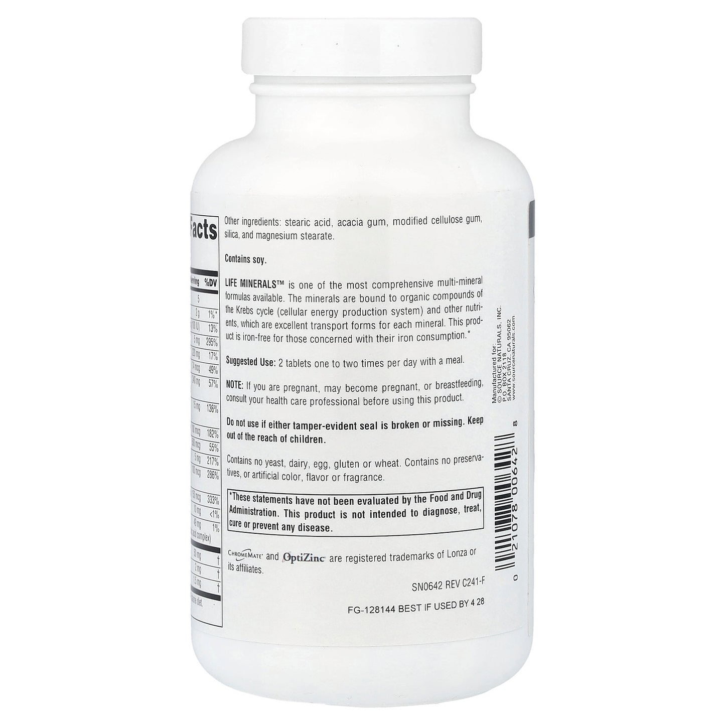 Source Naturals, Life Minerals™, No Iron, 120 Tablets