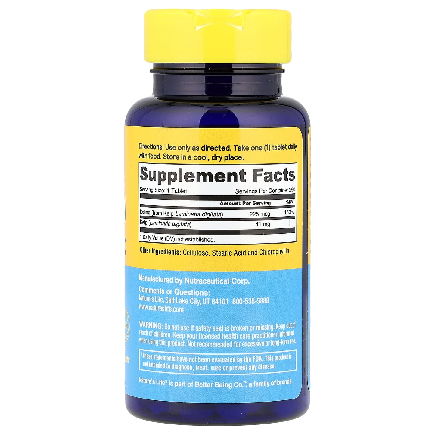 Nature's Life, Icelandic Kelp, 41 mg, 250 Tablets