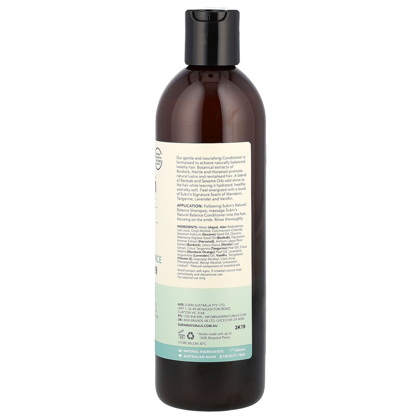 Sukin, Natural Balance Conditioner, Normal Hair, 16.91 fl oz (500 ml)
