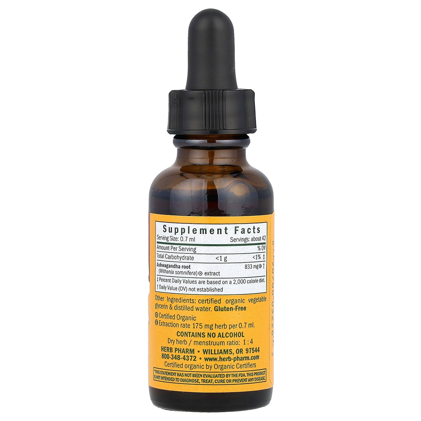 Herb Pharm, Ashwagandha, Alcohol-free, 1 fl oz (30 ml)