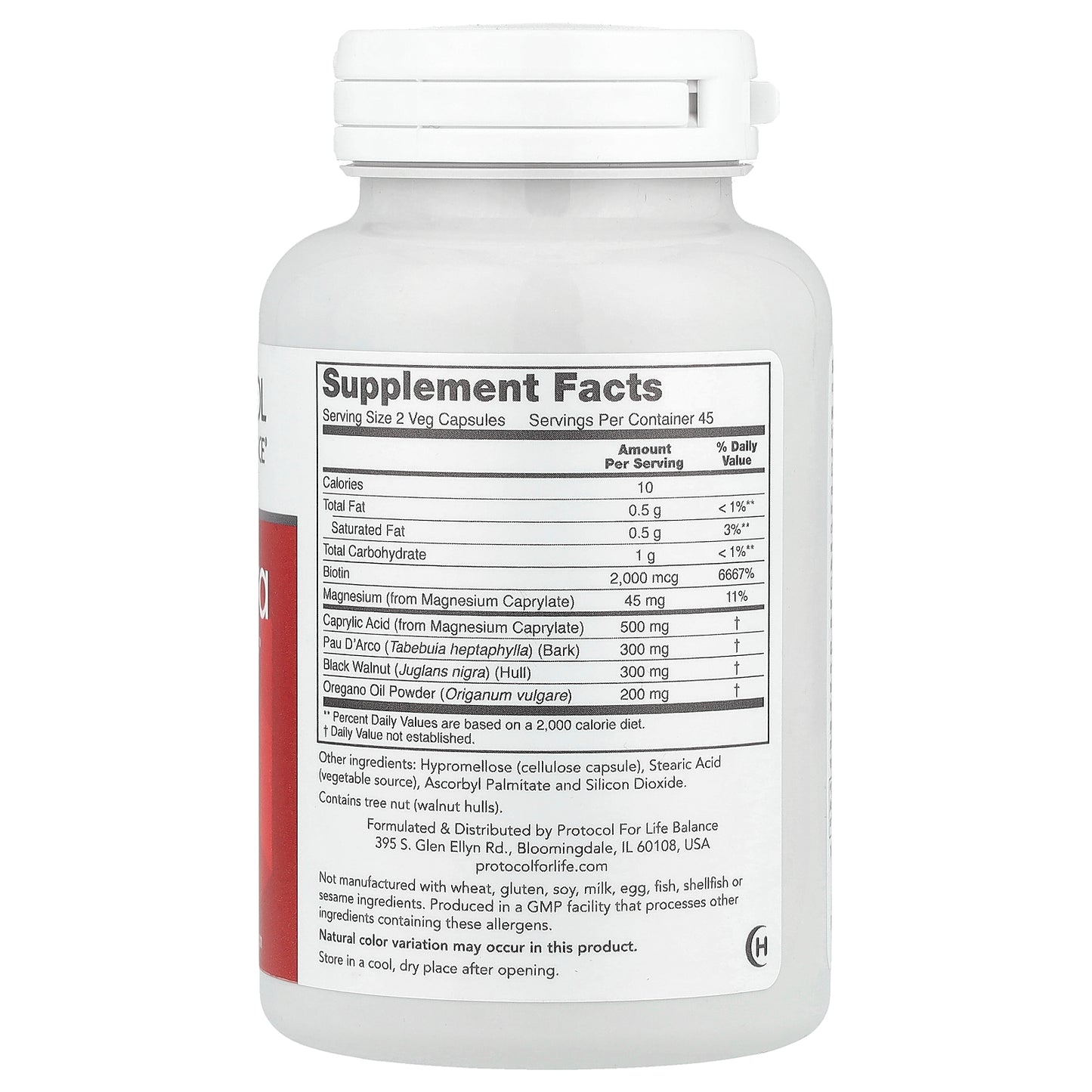 Protocol for Life Balance, OrthoFlora Yeast Support™, 90 Veg Capsules