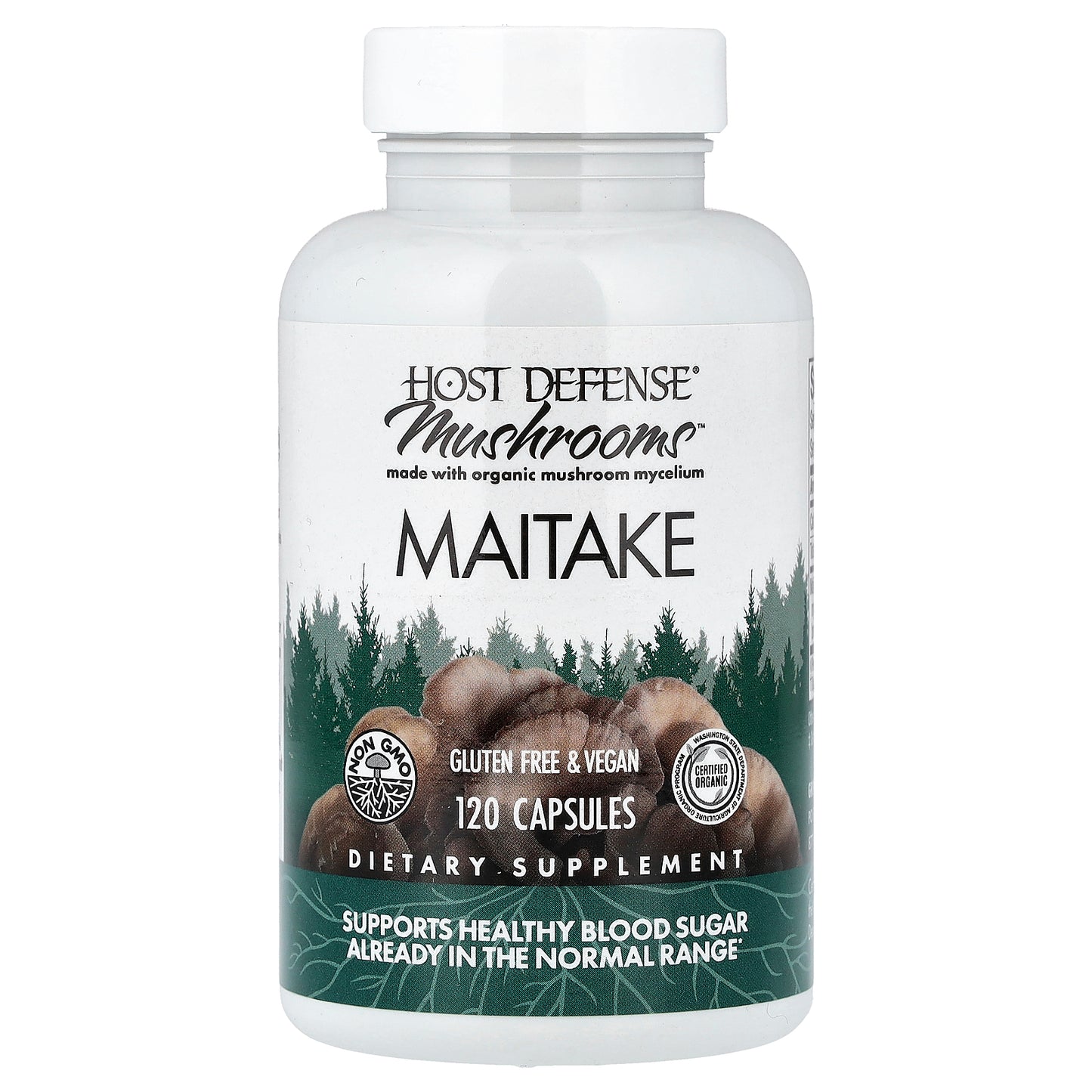 Host Defense, Mushrooms™, Maitake, 120 Capsules (0.5 g per Capsule)