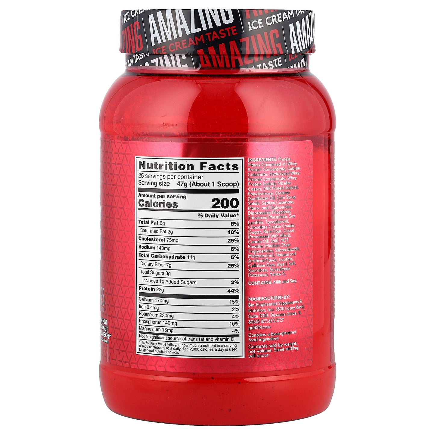 BSN, Syntha-6®, Cold Stone Creamery®, Mint Mint Chocolate Chocolate Chip™, 2.59 lbs (1.17 kg)