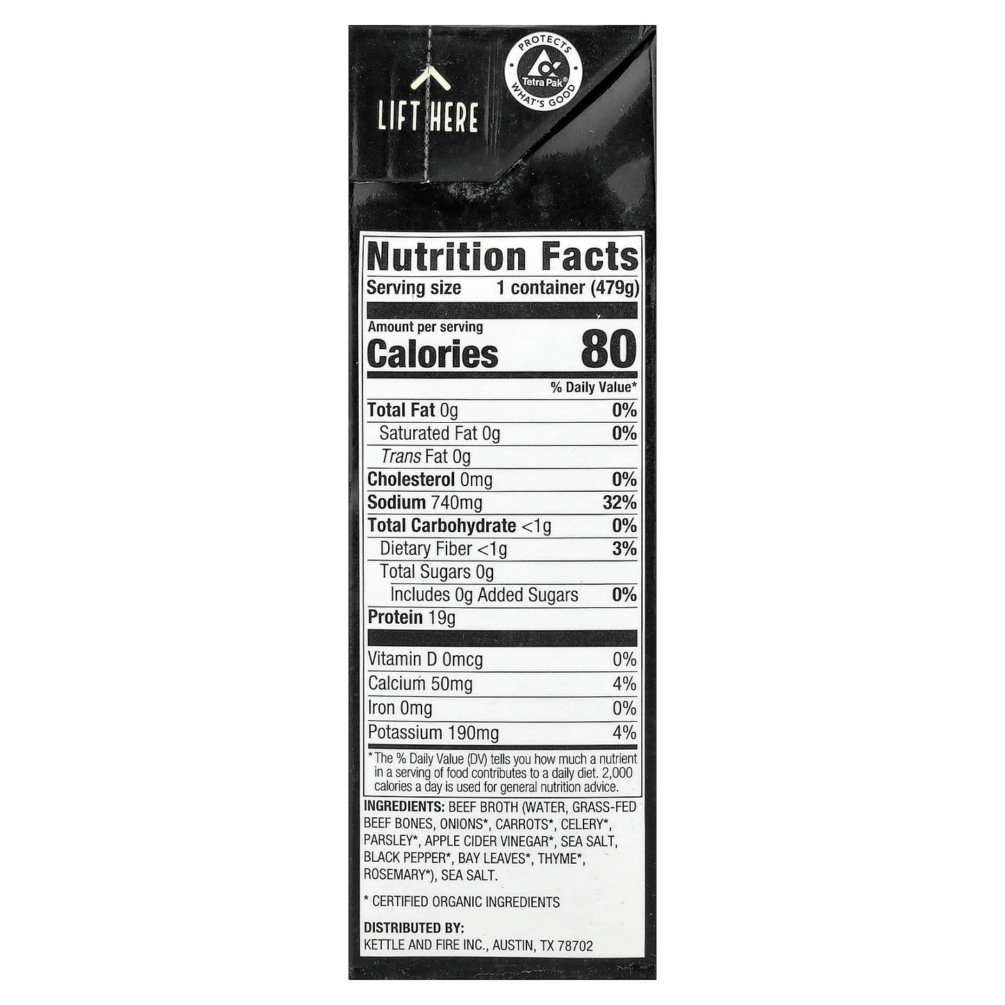 Kettle & Fire, Bone Broth, Classic Beef, 16.9 oz (479 g)