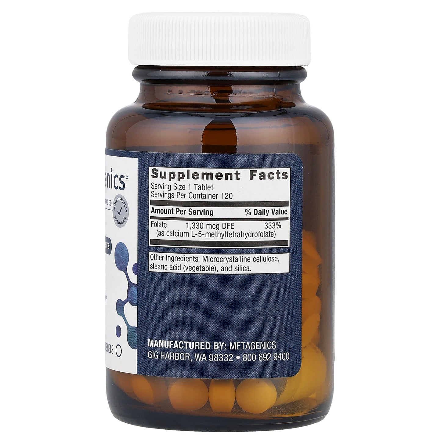 Metagenics, FolaPro®, 1,330 mcg, 120 Tablets