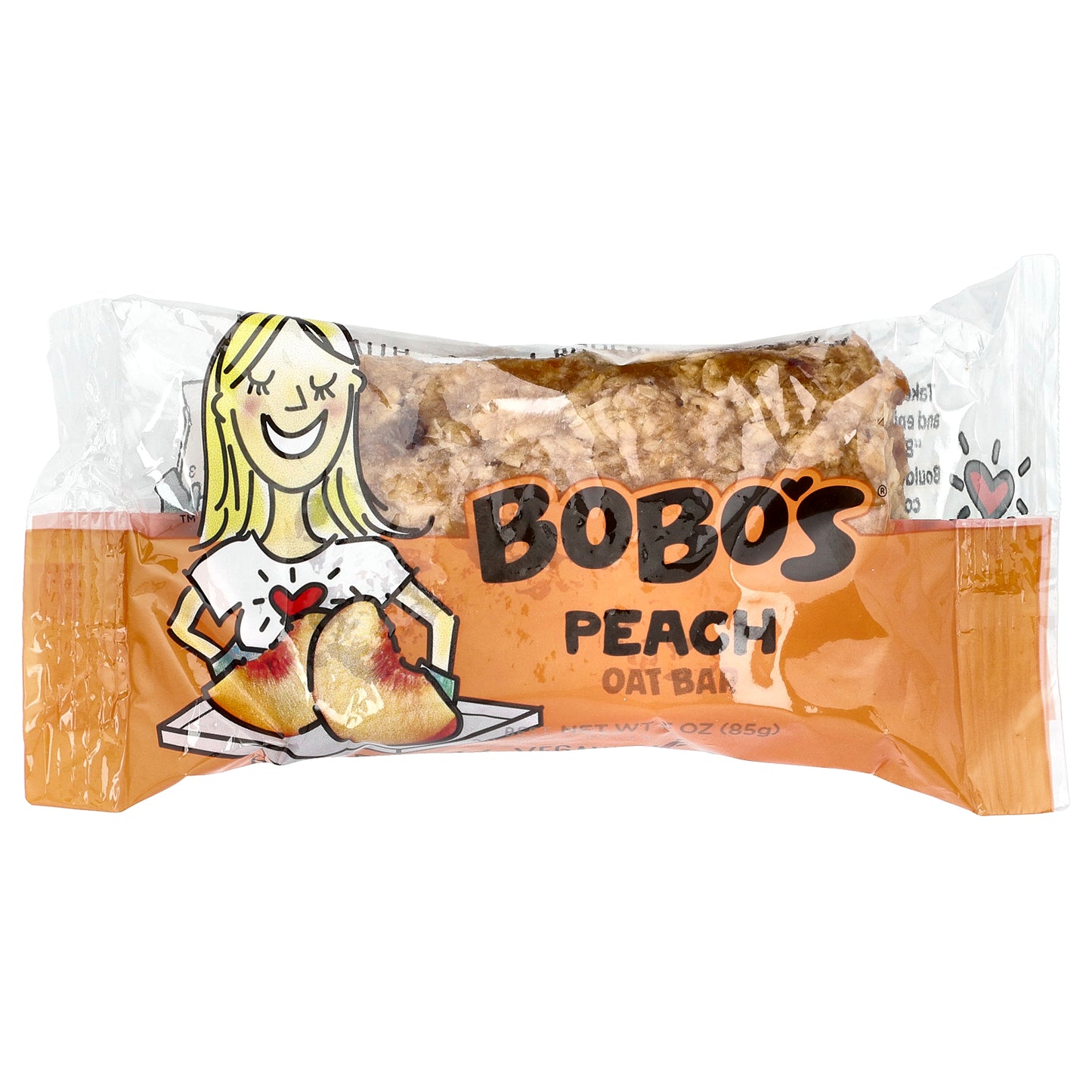 Bobo's Oat Bars, Peach Oatmeal Bars, 12 Bars, 3 oz (85 g) Each