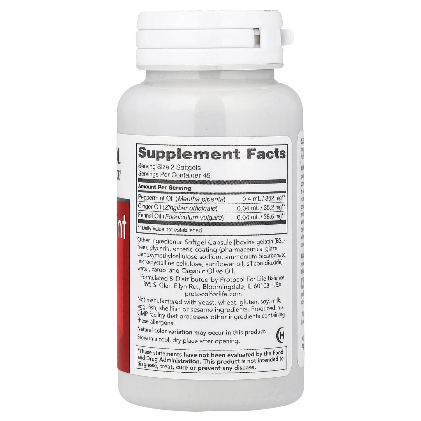 Protocol for Life Balance, Peppermint Oil G.I.™, 90 Softgels