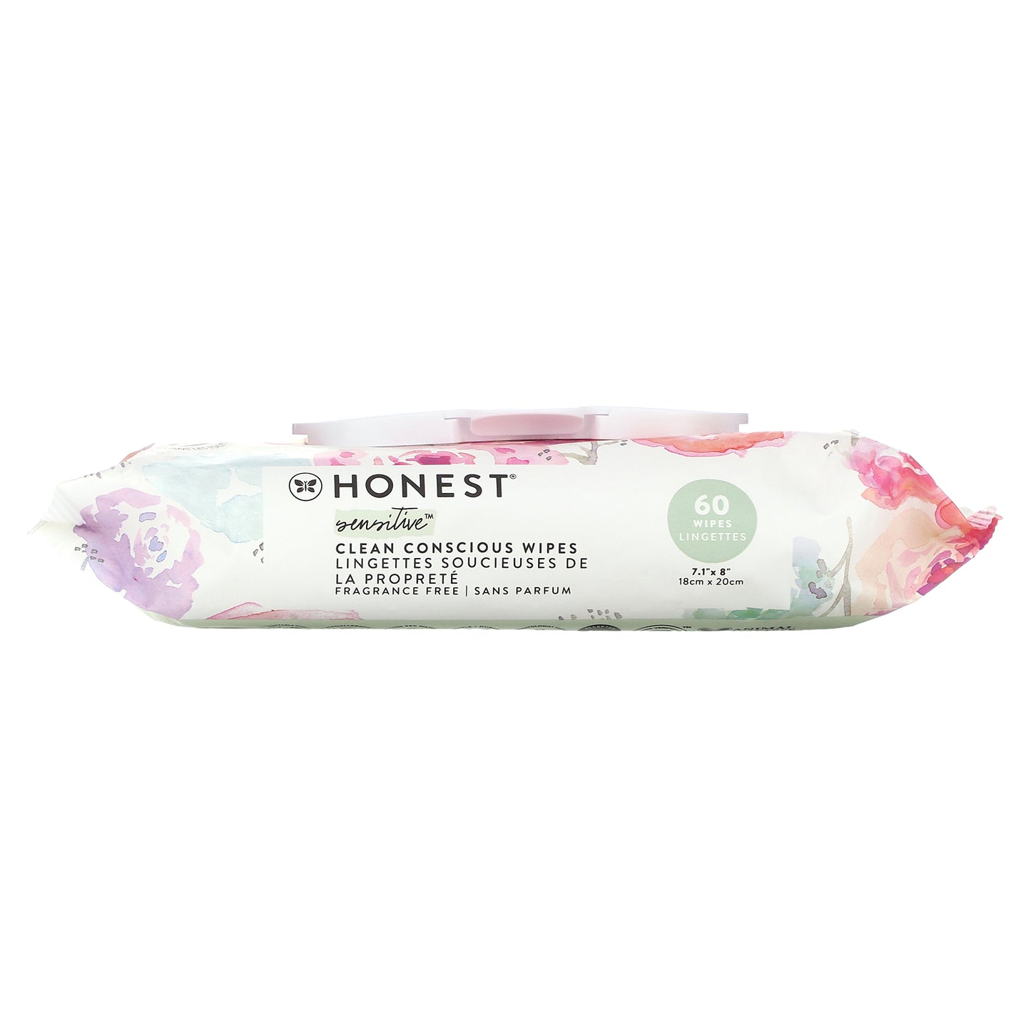 The Honest Company, Sensitive Clean Conscious Wipes, Fragrance Free, 60 Wipes