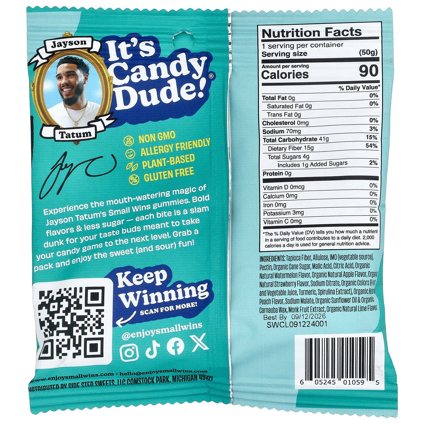 Enjoy Small Wins, Gummies, Classic Pack, Peach, Strawberry, Green Apple, Watermelon-Lime, 1.8 oz (50 g)