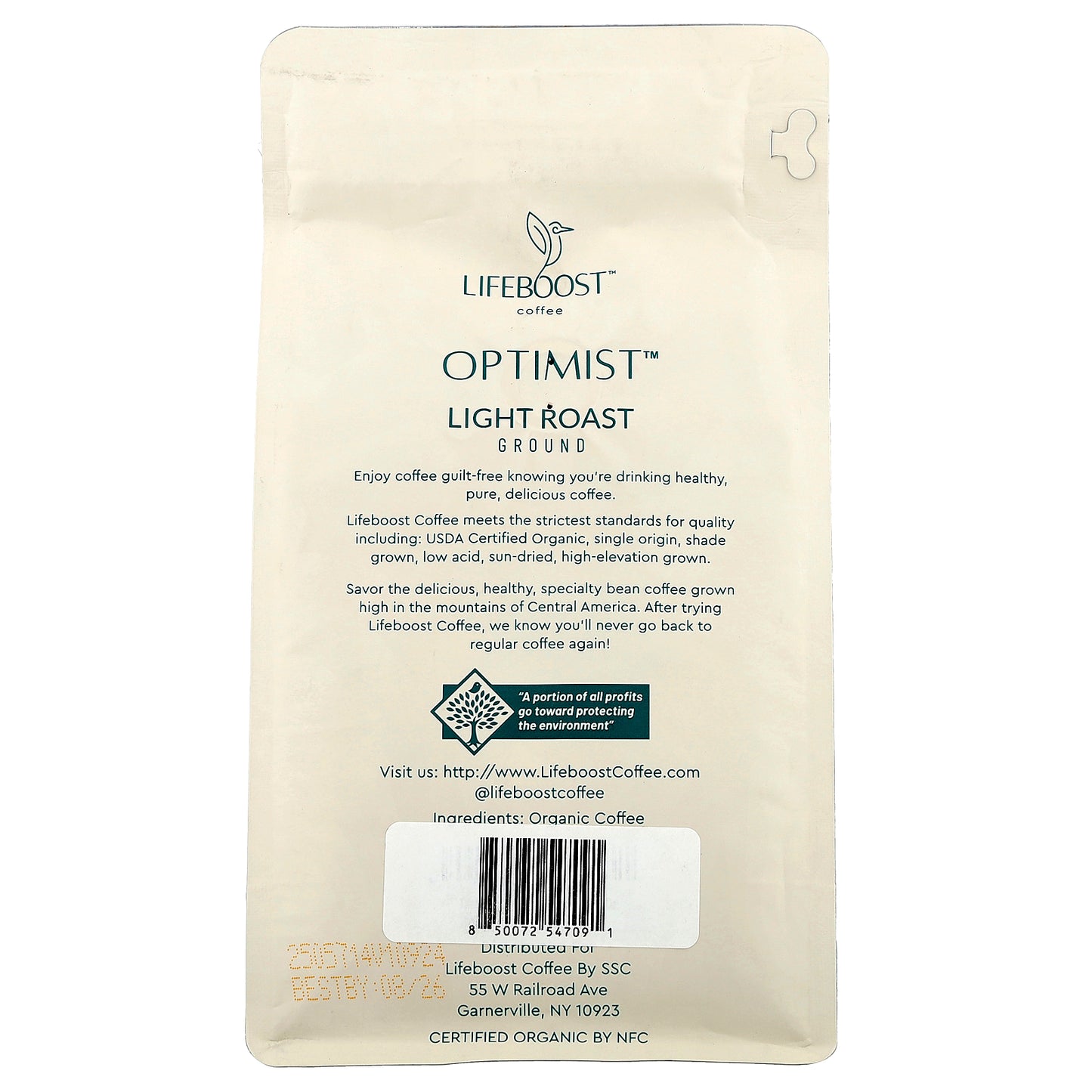 Lifeboost, Coffee, Optimist™, Ground, Light Roast, 12 oz (340 g)