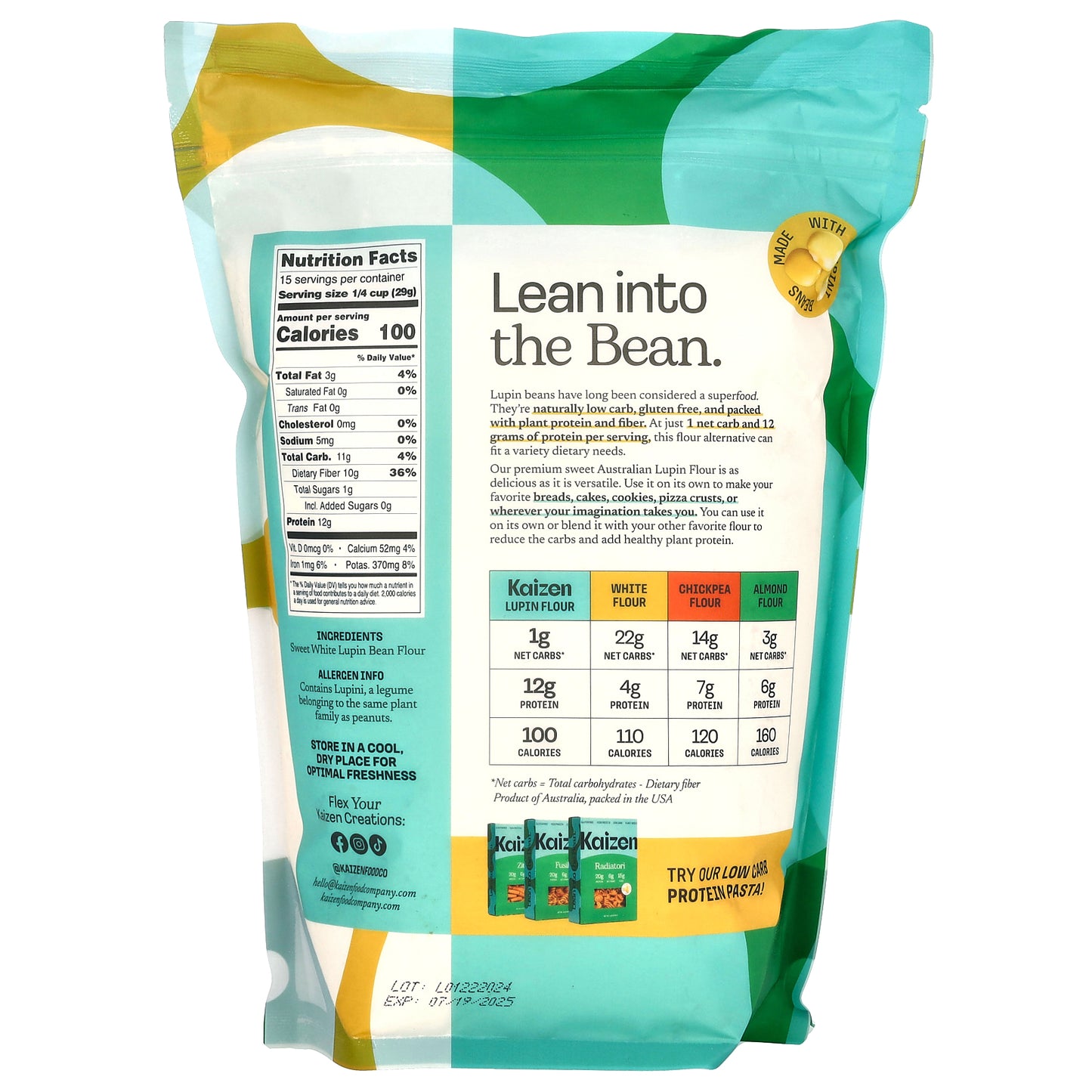 Kaizen, Lupin Flour , 32 oz (907 g)