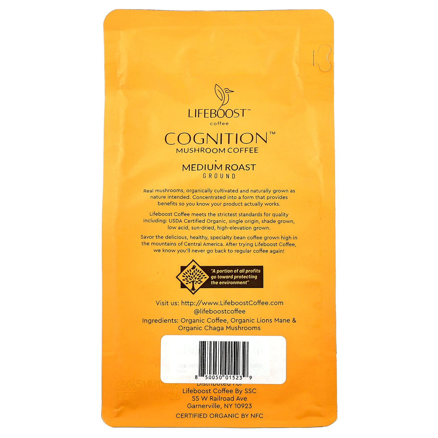 Lifeboost, Cognition™, Mushrooms + Coffee, Ground, Medium Roast, 12 oz (340 g)