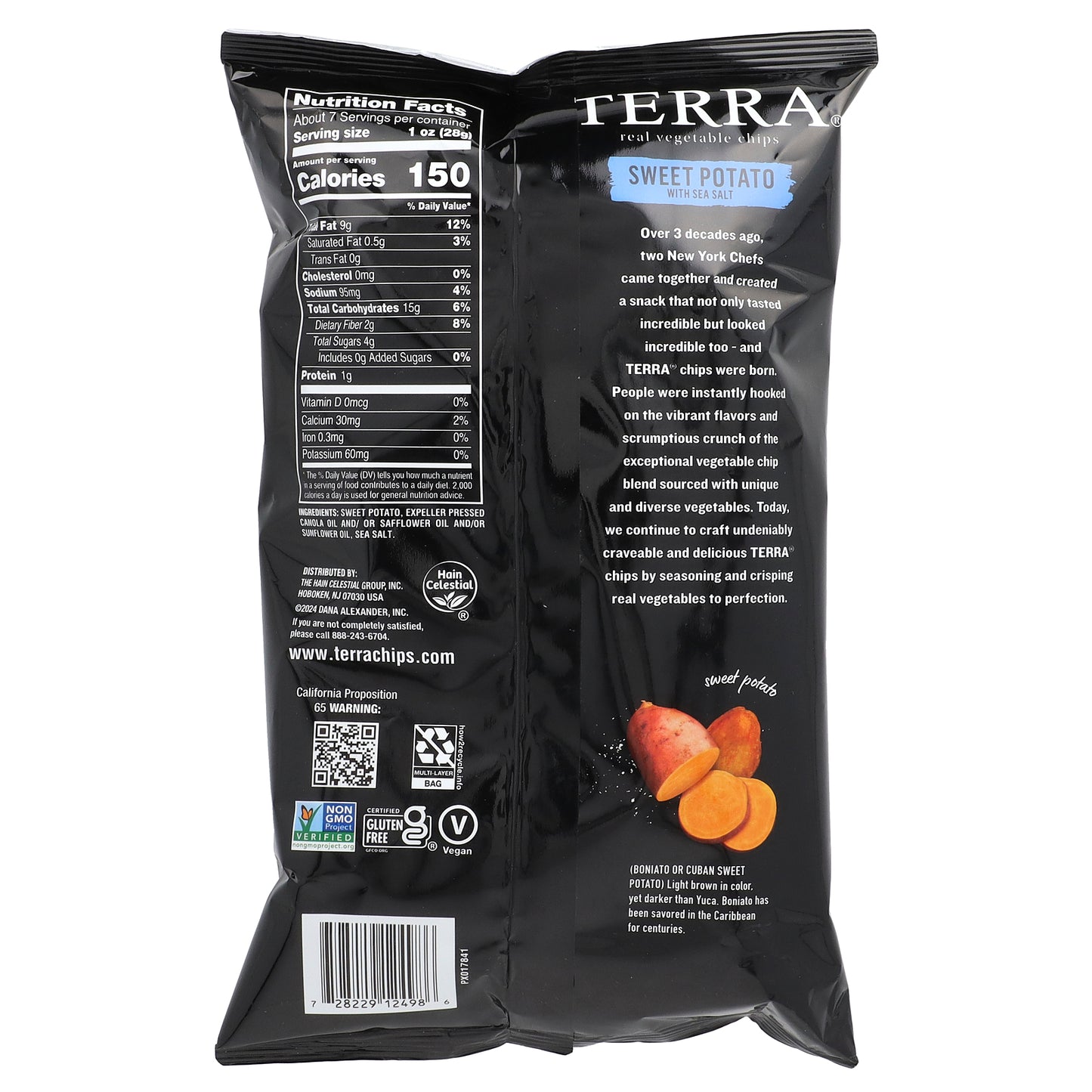 Terra, Real Vegetable Chips, Sweet Potato With Sea Salt, 6.8 oz (192 g)