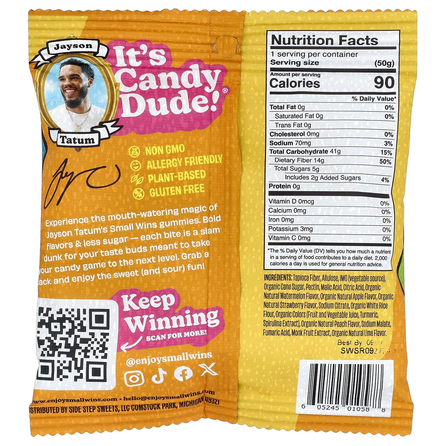 Enjoy Small Wins, Gummies, Sour Pack, Peach, Strawberry, Green Apple, Watermelon-Lime, 1.8 oz (50 g)