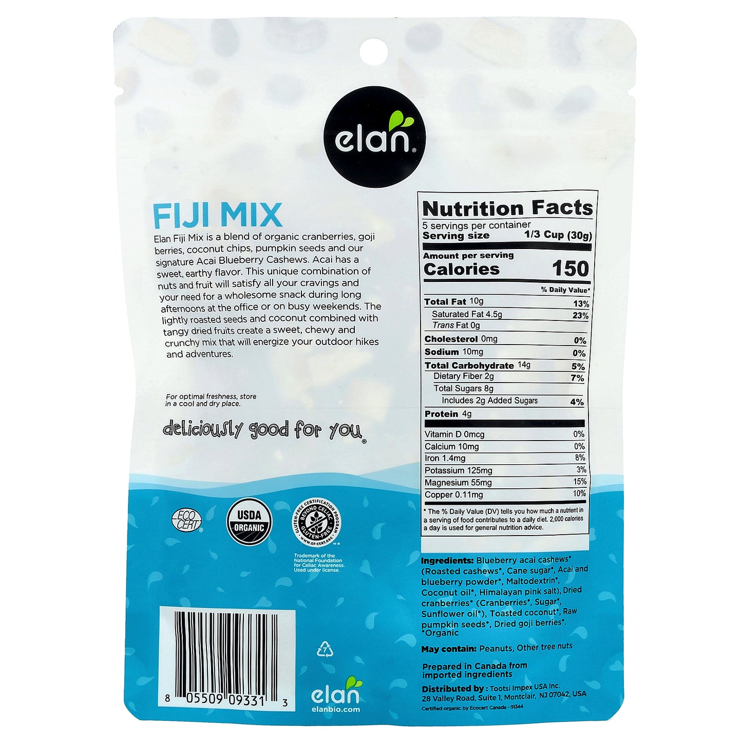 Elan, Organic Fiji Mix, 4.8 oz (135 g)