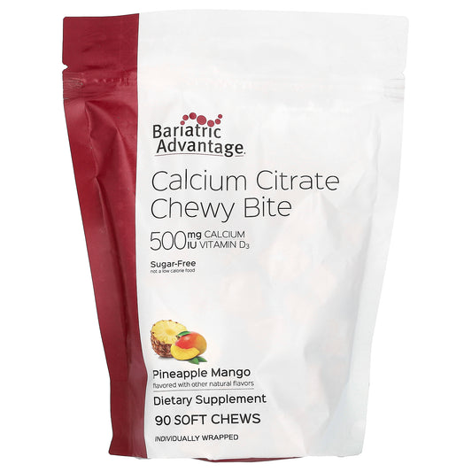 Bariatric Advantage, Calcium Citrate Chewy Bite, Sugar-Free, Pineapple Mango, 90 Soft Chews