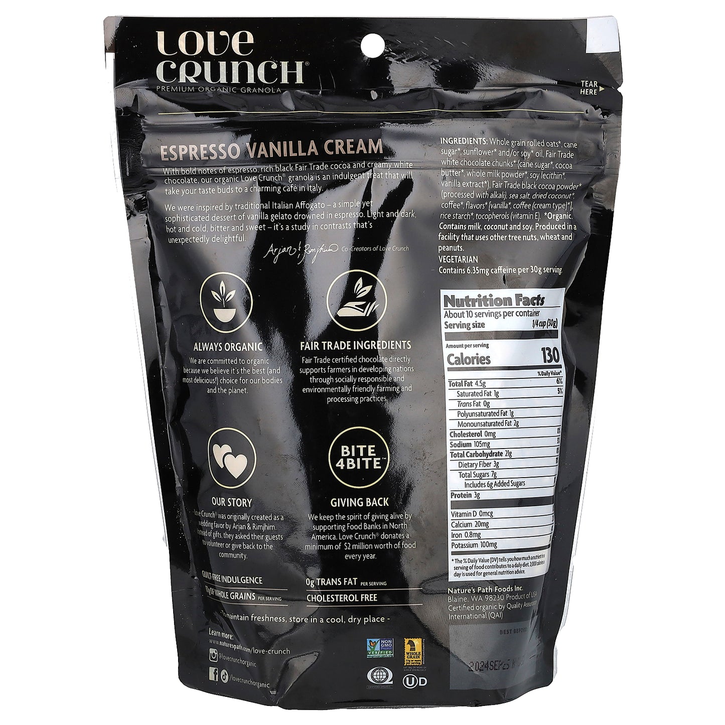 Nature's Path, Love Crunch®, Premium Organic Granola, Espresso Vanilla Cream, 11.5 oz (325 g)