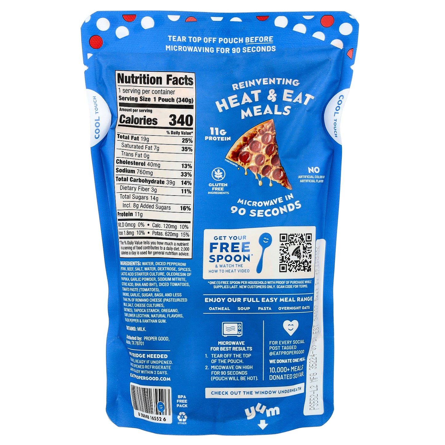 Proper Good, Pizza Soup, Pepperoni, Tomato & Cheese, 12 oz (340g)