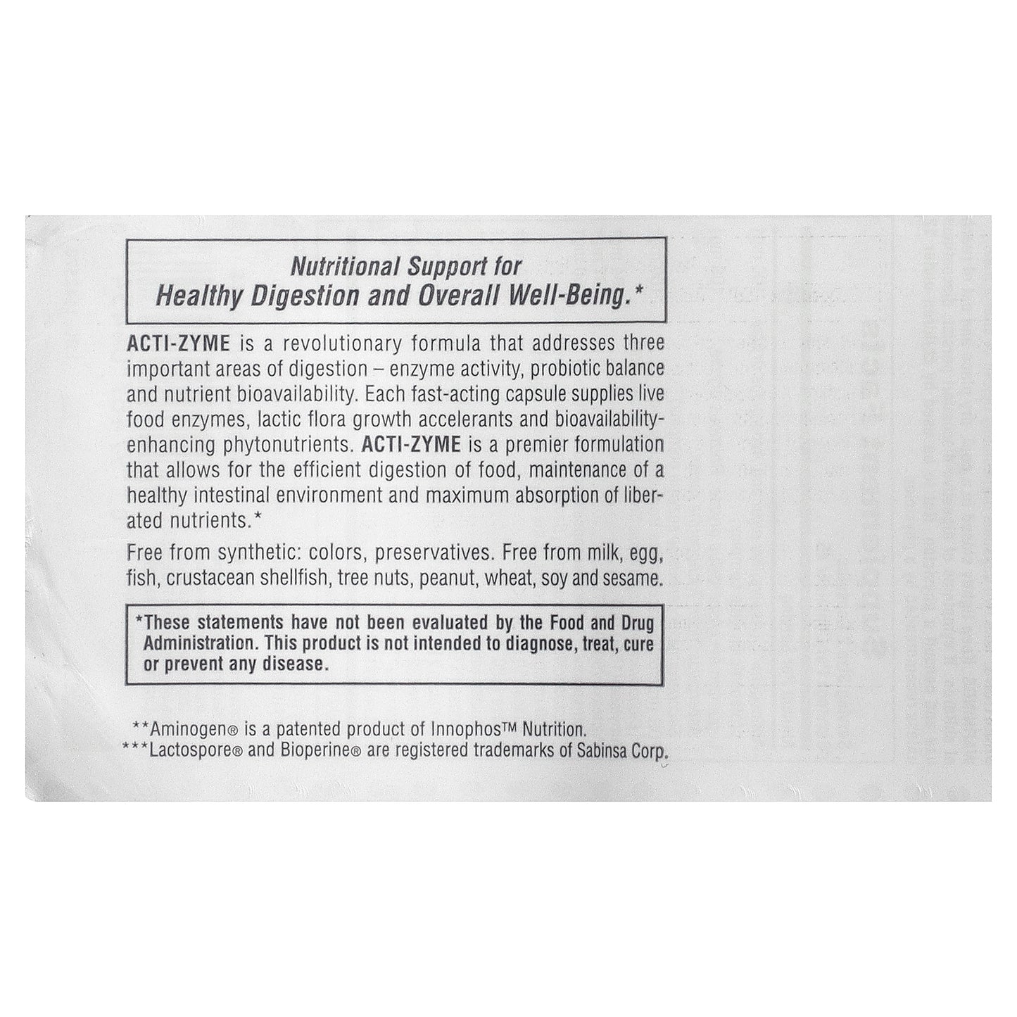 NaturesPlus, Acti-Zyme, Activated Digested Aid, 90 Vegan Capsules