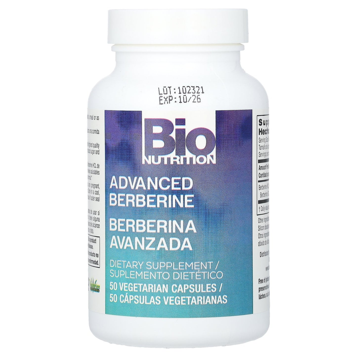 Bio Nutrition, Advanced Berberine, 50 Vegetarian Capsules (600 mg per Capsule)