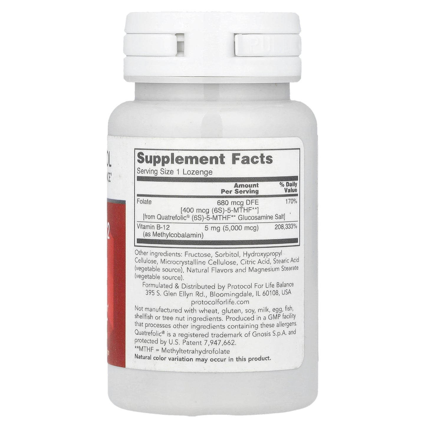 Protocol for Life Balance, Methyl B12, 5,000 mcg, 60 Lozenges