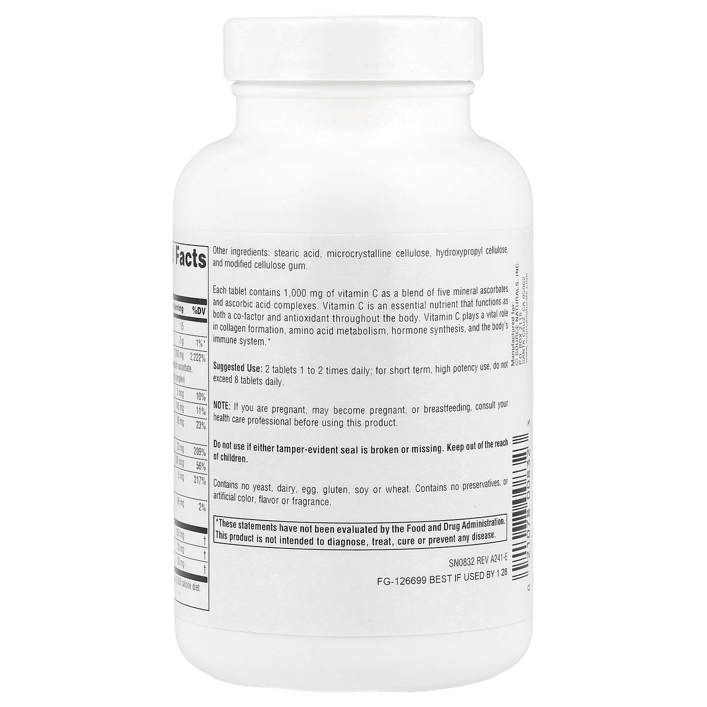 Source Naturals, Ultimate Ascorbate C™, 100 Tablets