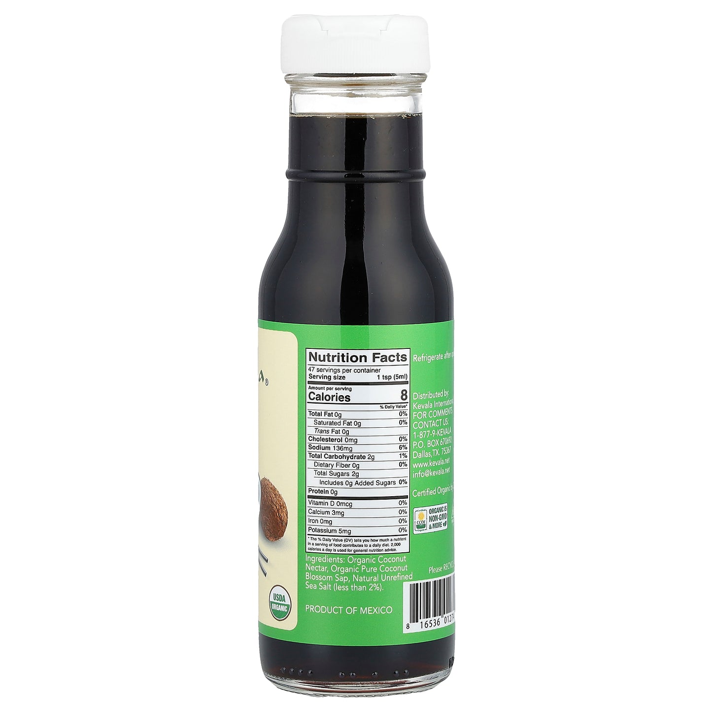 Kevala, Organic Coconut Aminos, 8 fl oz (236 ml)