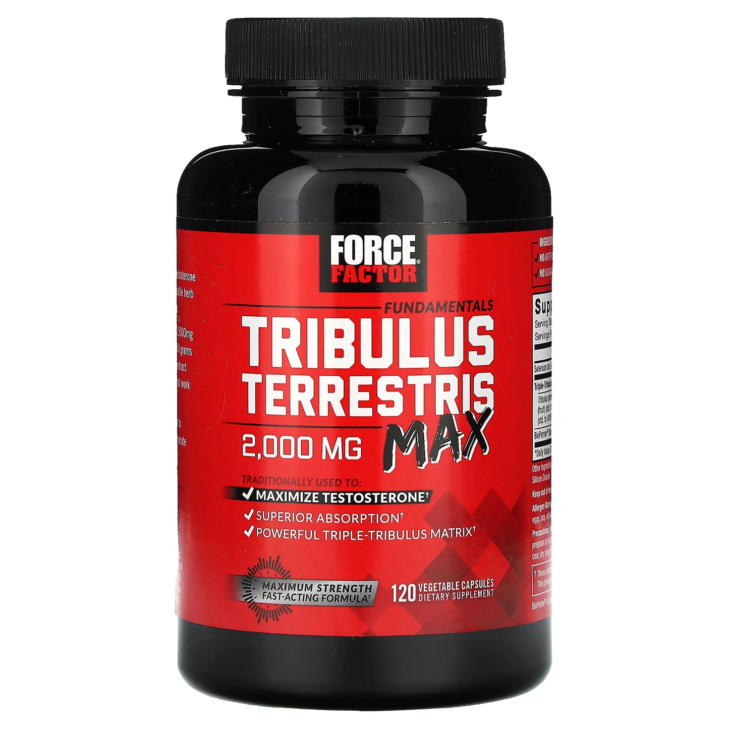 Force Factor, Fundamentals, Tribulus Terrestris Max, 120 Vegetable Capsules