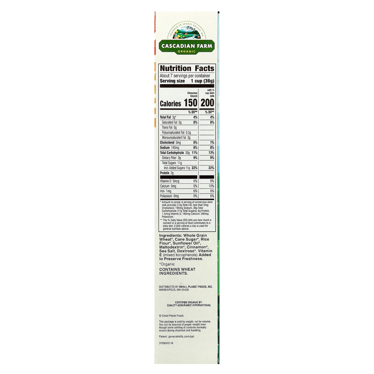 Cascadian Farm, Organic Cereal, Cinnamon Crunch , 9.2 oz (260 g)