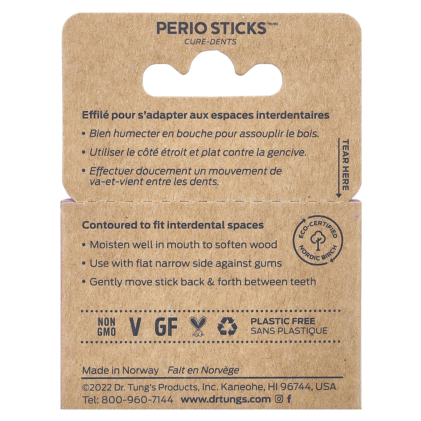 Dr. Tung's, Ecosentials™, Perio Sticks™, X-Thin, 100 Sticks