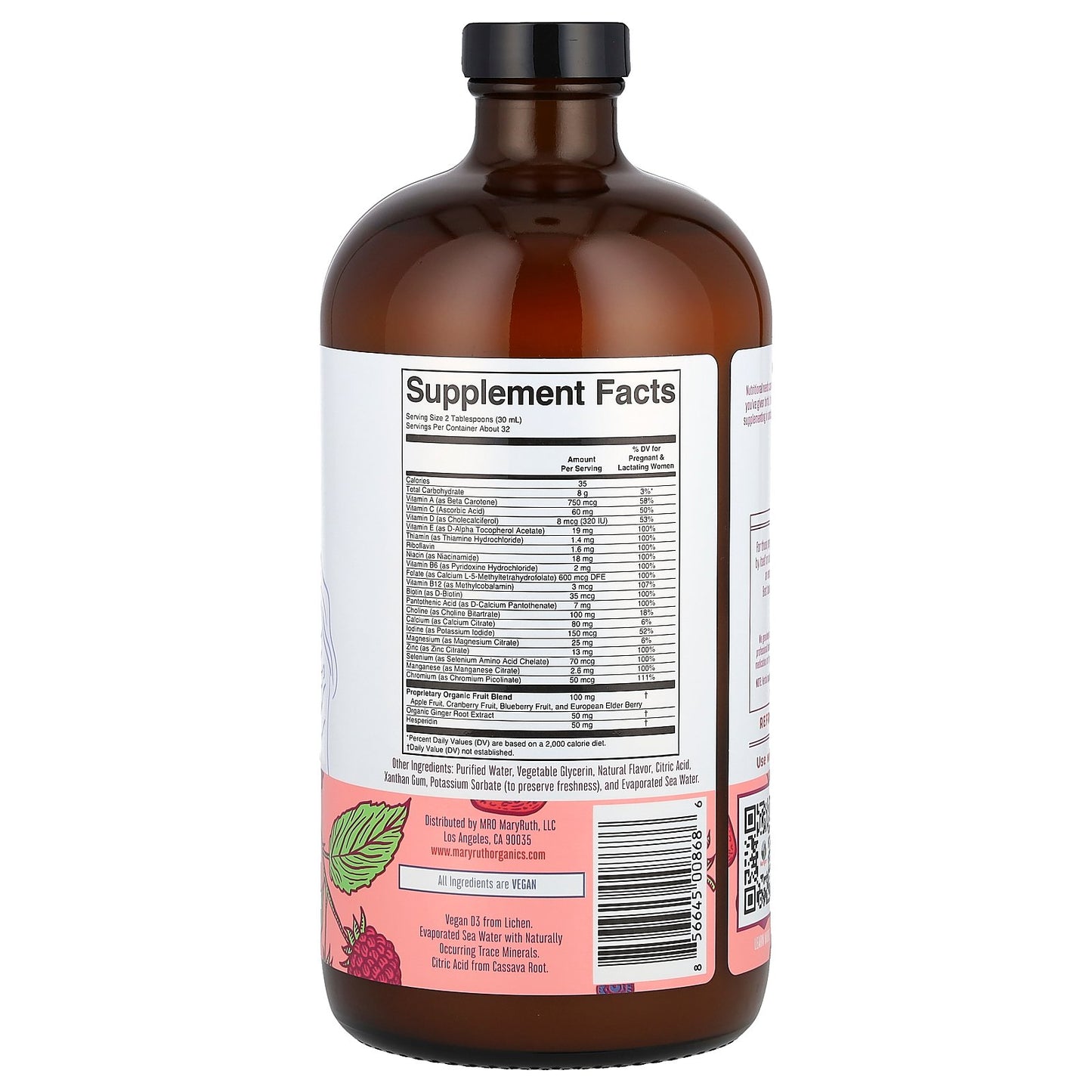 MaryRuth's, Liquid Multivitamin Prenatal & Postnatal, Berry, 32 fl oz (946 ml)