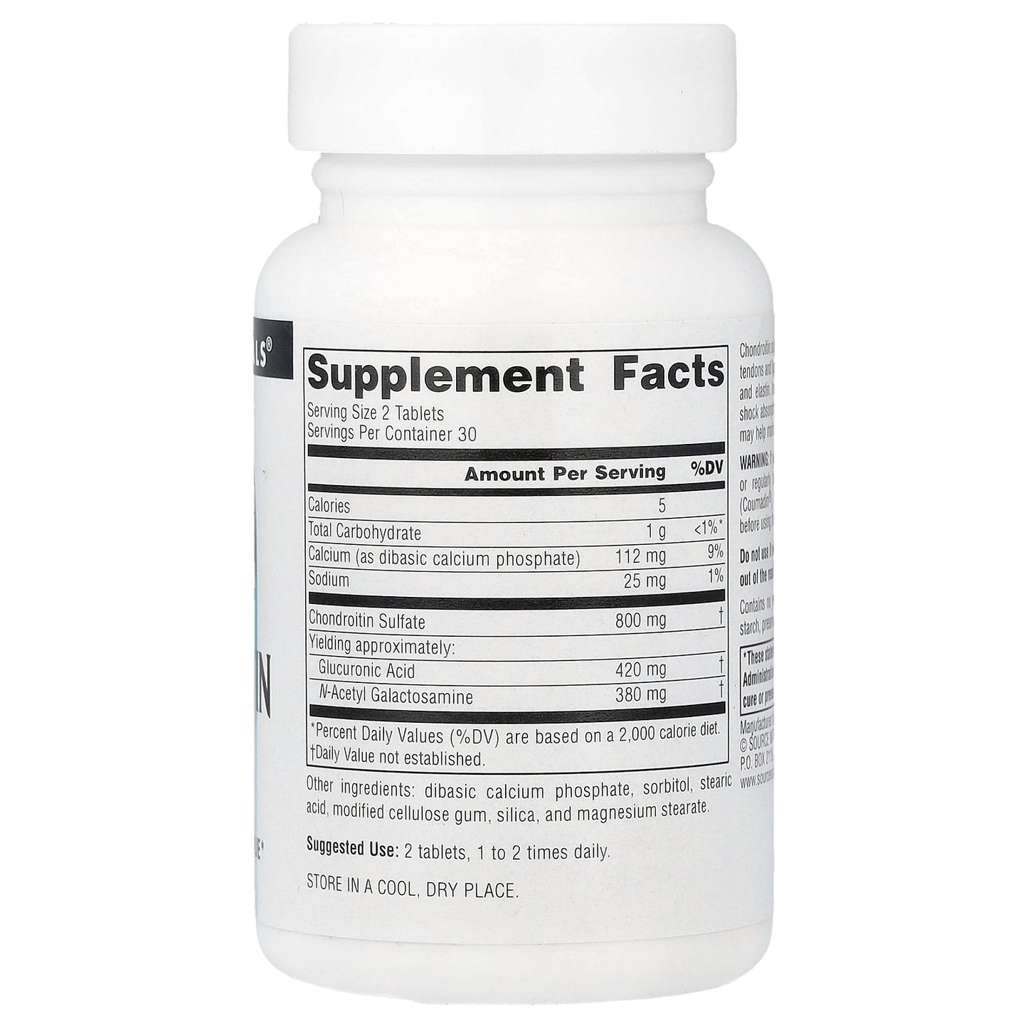 Source Naturals, Chondroitin Sulfate, 400 mg, 60 Tablets