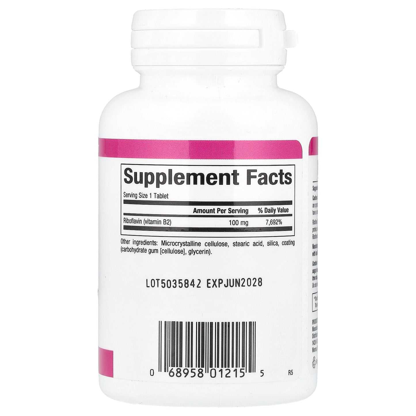 Natural Factors, Vitamin B2, Riboflavin, 100 mg, 90 Tablets