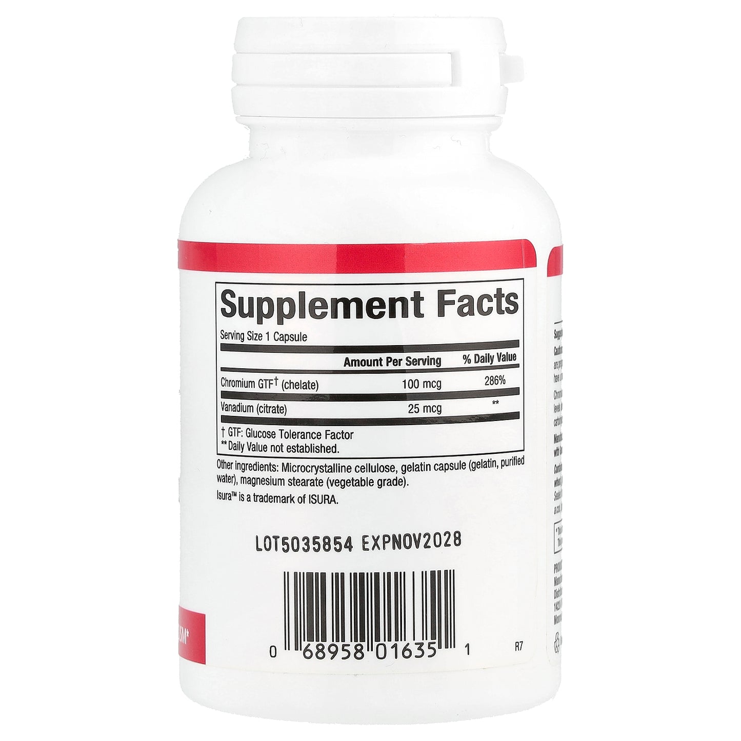 Natural Factors, Chromium & Vanadium, 125 mcg, 90 Capsules