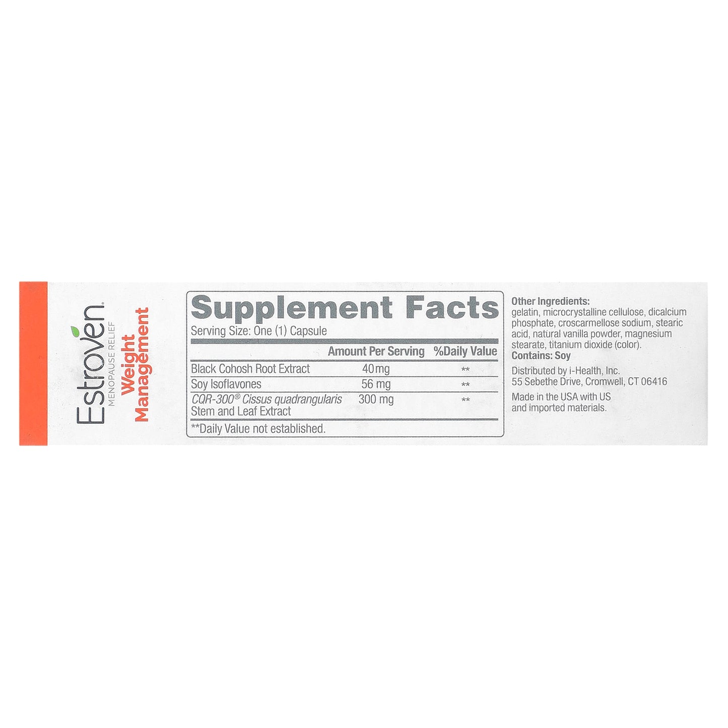 Estroven, Menopause Relief + Weight Management, 30 Capsules