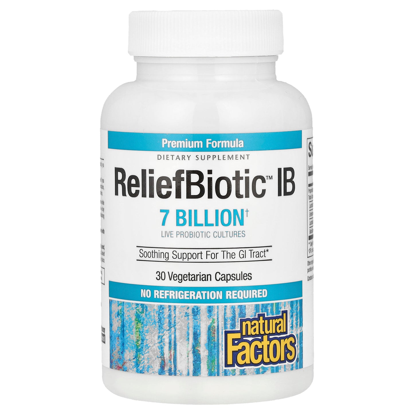 Natural Factors, ReliefBiotic™ IB, 7 Billion, 30 Vegetarian Capsules