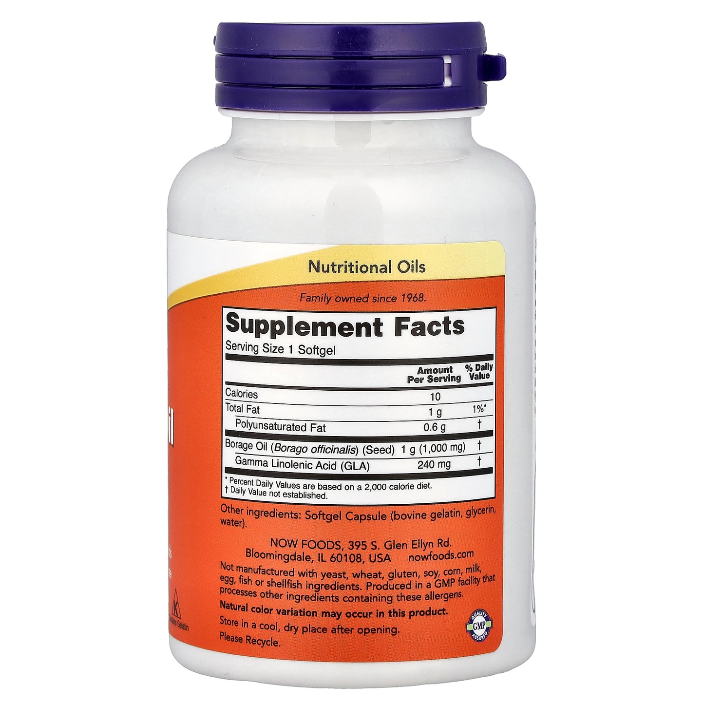 NOW Foods, Borage Oil, 60 Softgels