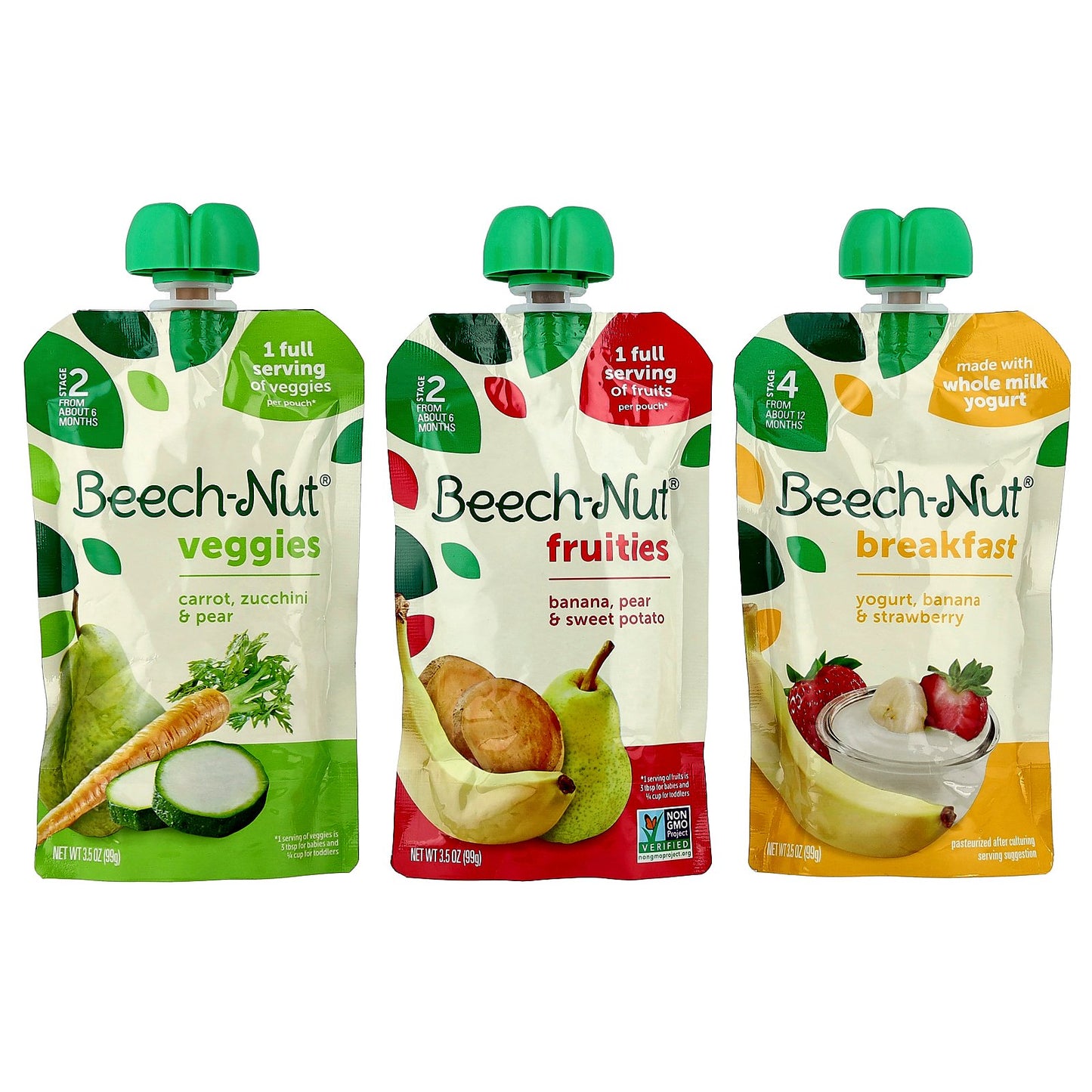 Beech-Nut, Favorite Flavors Variety Pack, 6+ Months & 12+ Months, 9 Pouches, 3.5 oz (99 g) Each